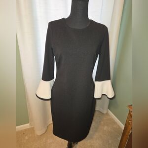 Tommy Hilfiger Black Dress with White Sleeves